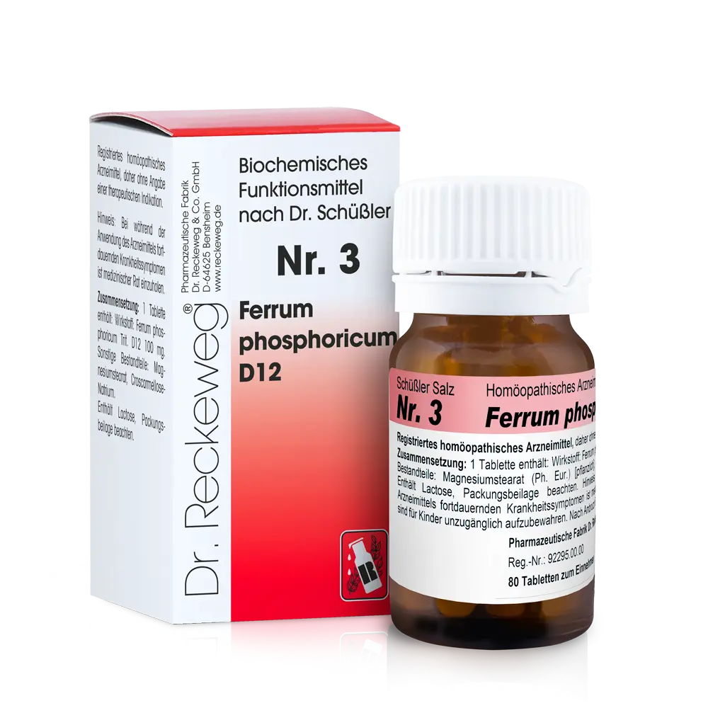 Ferrum phosphoricum (Fosfato de hierro), Sal No. 3