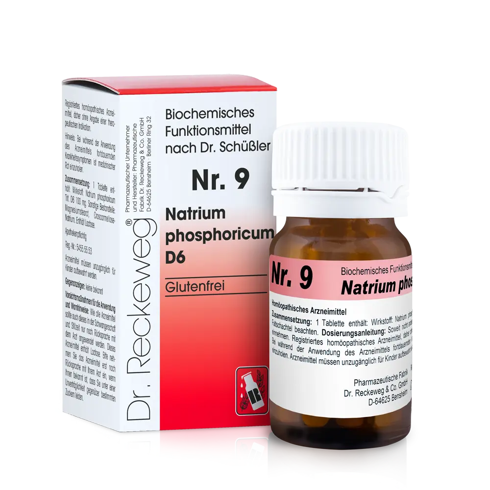 Natrium phosphoricum (Fosfato de sodio), Sal No. 9